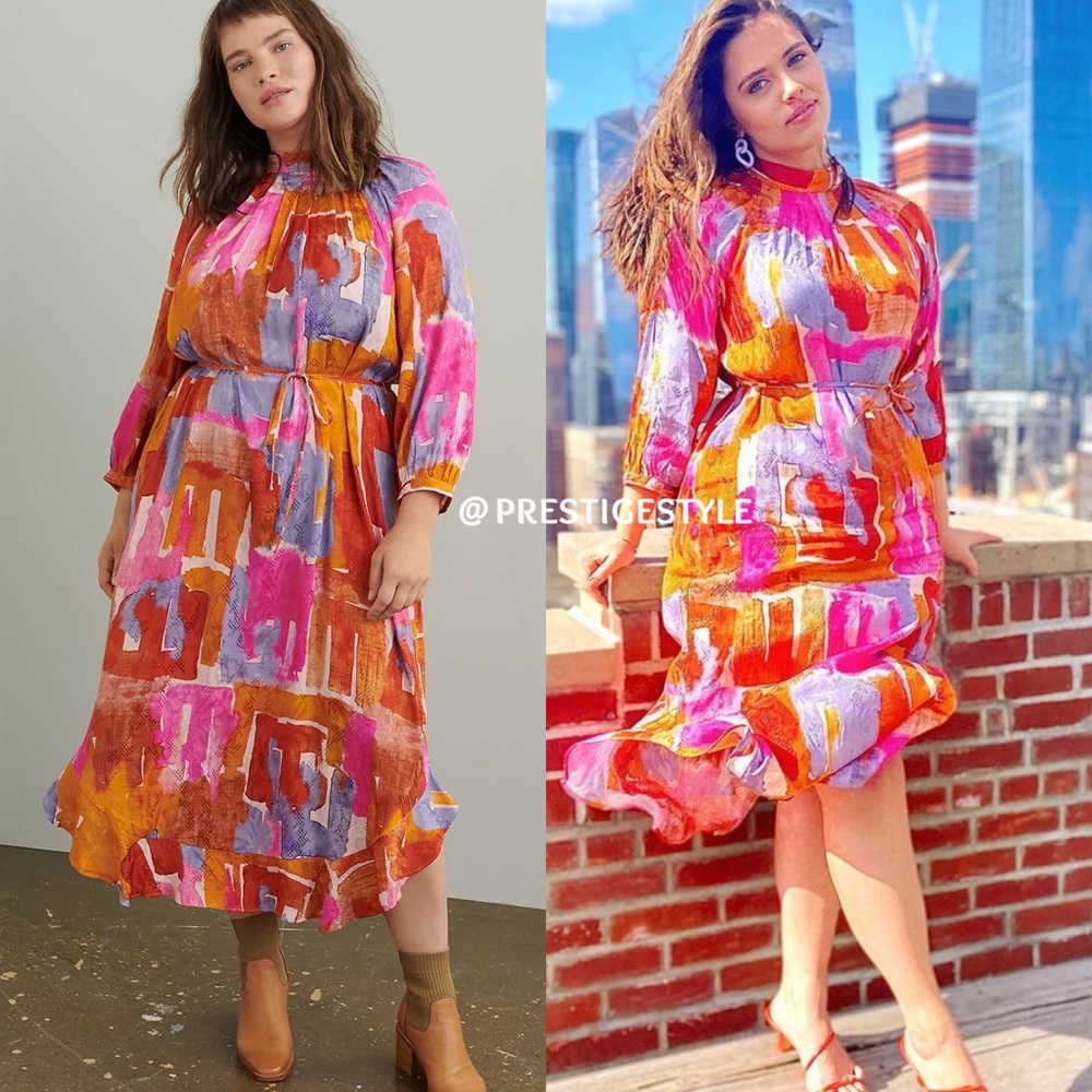 Anthropologie Jessamine Mock Neck Maxi Dress
